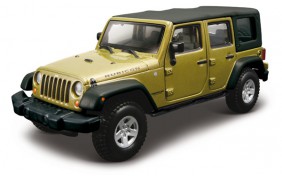 Автомодель Bburago Jeep Wrangler unlimited Rubicon - зеленый металлик, зеленый, 1:32