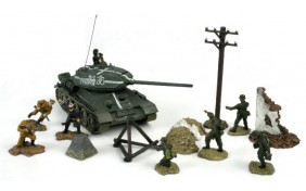 Модель советского танка - T-34/85 с набором солдат