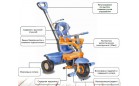 Велосипед Smart Trike Classic 3в1 - сине-желто-оранжевый