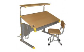 Комплект мебели GoodWin стол KD-1139 бук и стул KD-H04 Sun - бук