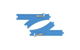 Tomica Набор с двух рельс с переключателем