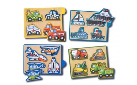 Машинки-набор Melissa & Doug - 4 пазла