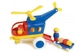 Вертолет с 3 фигурками и носилками Viking Toys - 30 см