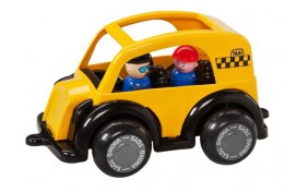 Такси черно-желтая с 2 фигурками Viking Toys - 25 см