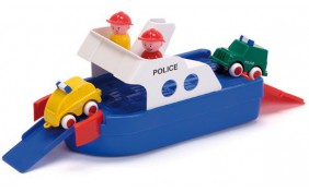 Полицейский паром с 2 фигурками и 2 машинками Viking Toys - 30 см  