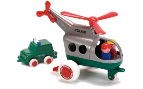 Полицейский вертолет с фигурками и машинкой Viking Toys - 30 см