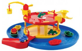 Двухуровневый гараж с гаванью в коробке Viking Toys