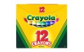 Разноцветные стандартные восковые мелки Crayola - 12 шт