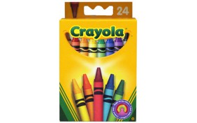 Разноцветные стандартные восковые мелки Crayola - 24 шт