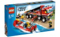 Пожарная машина-кран с пожарной лодкой Lego City