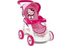 Детская прогулочная коляска для куклы Hello Kitty Smoby