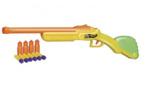 Помповое оружие BuzzBeeToys Double Shot Blaster 2 типа патронов