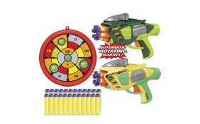 Помповое оружие BuzzBeeToys Twin Tek 6 с мишенью и патронами