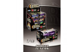 Автомодели Bburago Street Tuners в диспенсере ассорти, 1:43