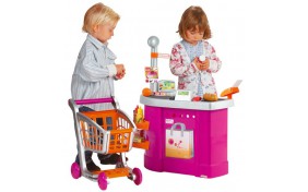Набор Smoby Ecoiffier Bubble Shop супермаркет с тележкой и 14 аксессуарами